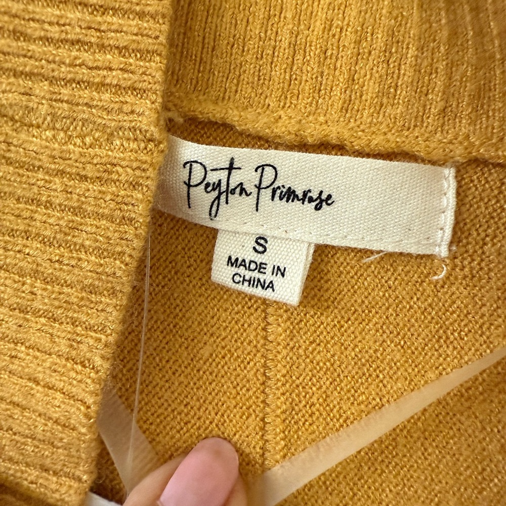 NWT Peyton Primrose Shrug Cardigan Bolero Butterscotch Yellow Size S - Picture 2 of 7